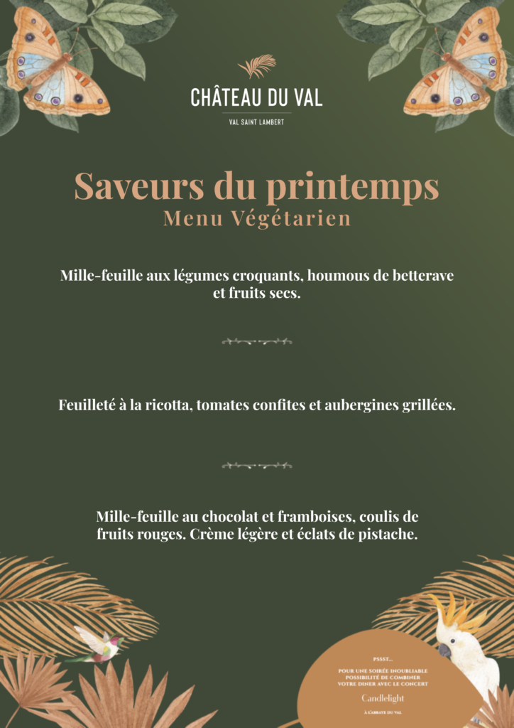 menu printemps végétarien