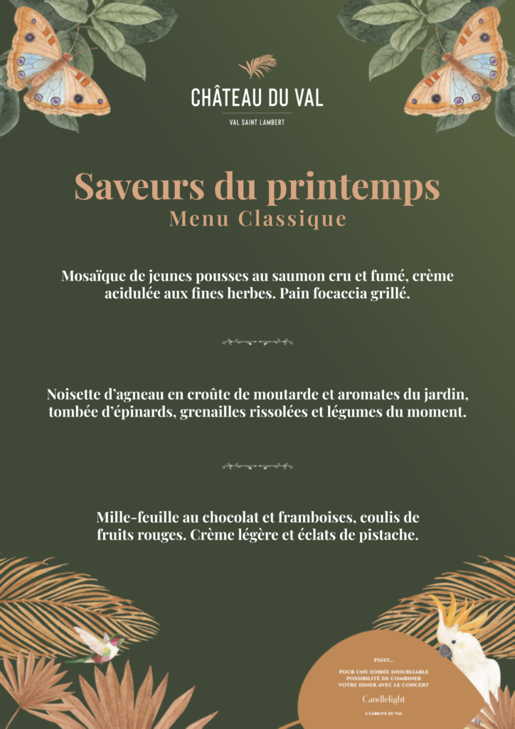 menu printemps
